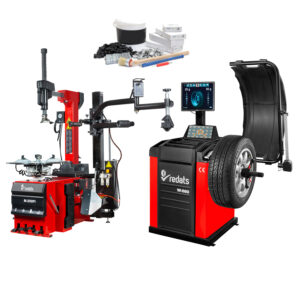 Pack Automatic : Démonte-pneus 26″ double vitesse M-250-3D2 + Equilibreuse de roues 24" Automatique Laser – W680