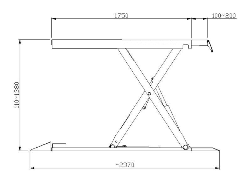 Pont élévateur ciseaux 3,5T 1m40 - INVENTO SL 140 – Image 4