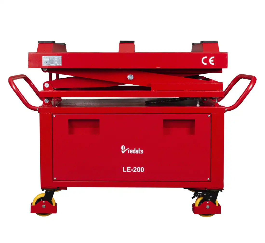 Table élévatrice mobile à ciseaux pour batteries, boîtes de vitesses et moteurs 230V 1T - REDATS LE-200 – Image 2