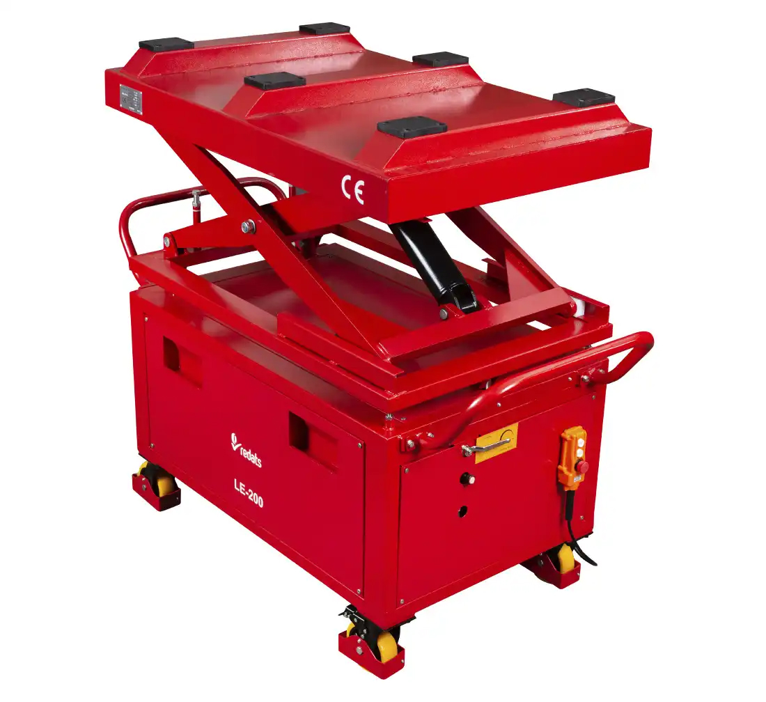 Table élévatrice mobile à ciseaux pour batteries, boîtes de vitesses et moteurs 230V 1T - REDATS LE-200 – Image 5