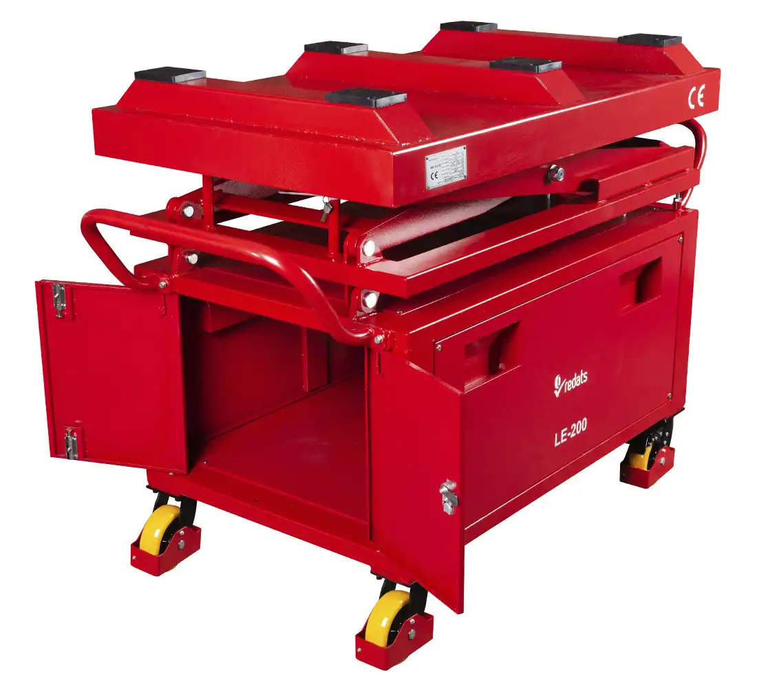 Table élévatrice mobile à ciseaux pour batteries, boîtes de vitesses et moteurs 230V 1T - REDATS LE-200 – Image 6