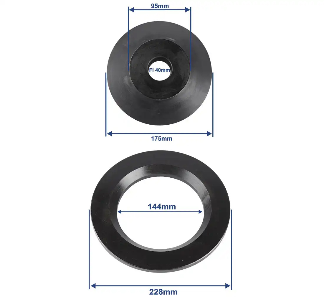 Cône de centrage pour grandes jantes- Cônes “IVECO” 95-175 mm pour axe 40 mm + entretoise REDATS – Image 4